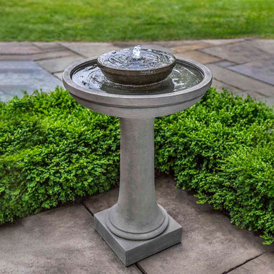 Campania International Meridian Fountain  is made of cast stone by Campania International and shown in the  Alpine Stone Patina