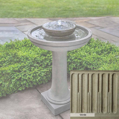 Verde Patina for the Campania International Meridian Fountain, green and gray come together in a soft tone blended into a soft green.