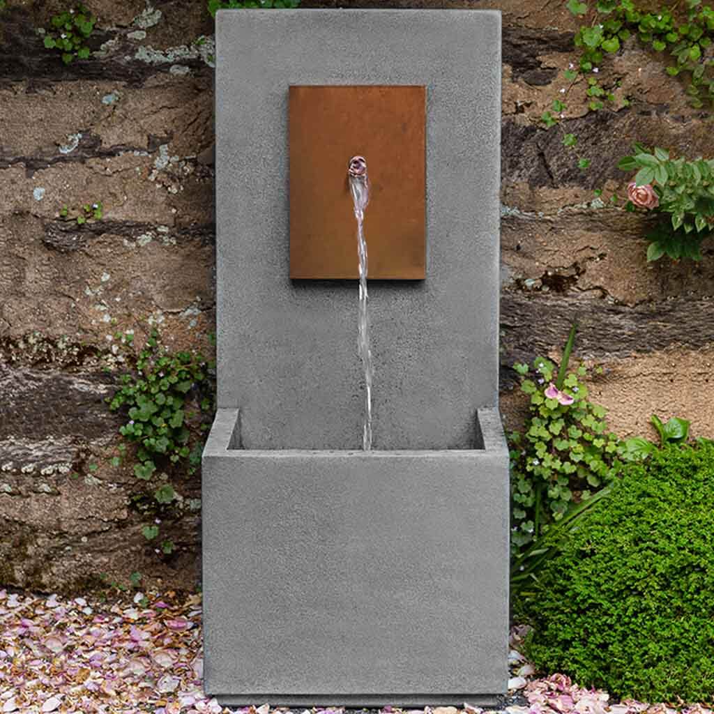 Campania International MC3 Fountain with Corten Steel Face