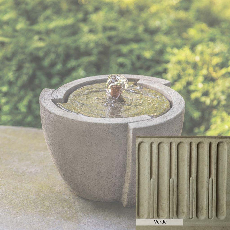 Verde Patina for the Campania International M-Series Concept Fountain, green and gray come together in a soft tone blended into a soft green.