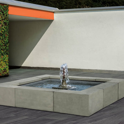 Campania International Concourse Fountain, adding interest to the garden with the sound of water. This fountain is shown in the Alpine Stone Patina.