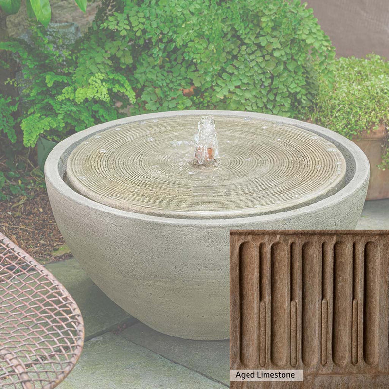 Aged Limestone Patina for the Campania International Portola Fountain, brown, orange, and green for an old stone look.