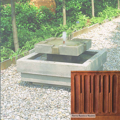 Ferro Rustico Nuovo Patina for the Campania International Escala Fountain, red and orange blended in this striking color for the garden.