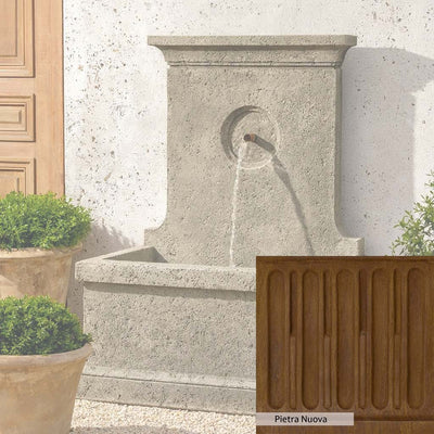 Pietra Nuova Patina for the Campania International Arles Fountain, a rich brown blended with black and orange.
