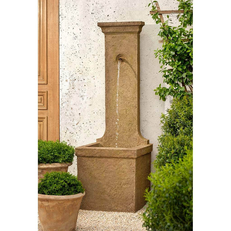 Campania International Relais Fountain, adding interest to the garden with the sound of water. This fountain is shown in the Aged Limestone Patina.