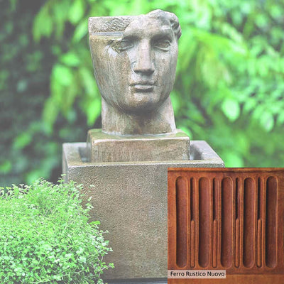 Ferro Rustico Nuovo Patina for the Campania International Cara Classica Fountain, red and orange blended in this striking color for the garden.