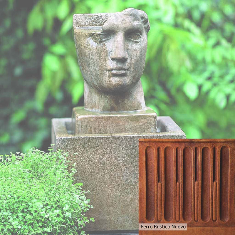 Ferro Rustico Nuovo Patina for the Campania International Cara Classica Fountain, red and orange blended in this striking color for the garden.
