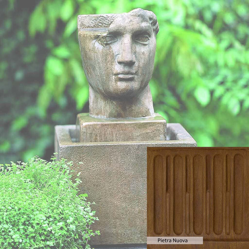 Pietra Nuova Patina for the Campania International Cara Classica Fountain, a rich brown blended with black and orange.