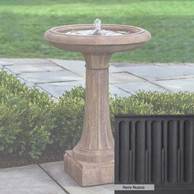 Nero Nuovo Patina for the Campania International Longmeadow Fountain, bold dramatic black patina for the garden.