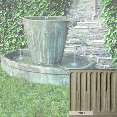 Verde Patina for the Campania International Anfora Fountain, green and gray come together in a soft tone blended into a soft green.