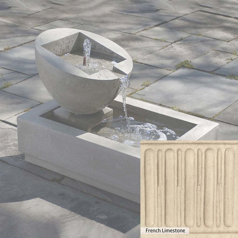 French Limestone Patina for the Campania International Genesis II Fountain, old-world creamy white with ivory undertones.
