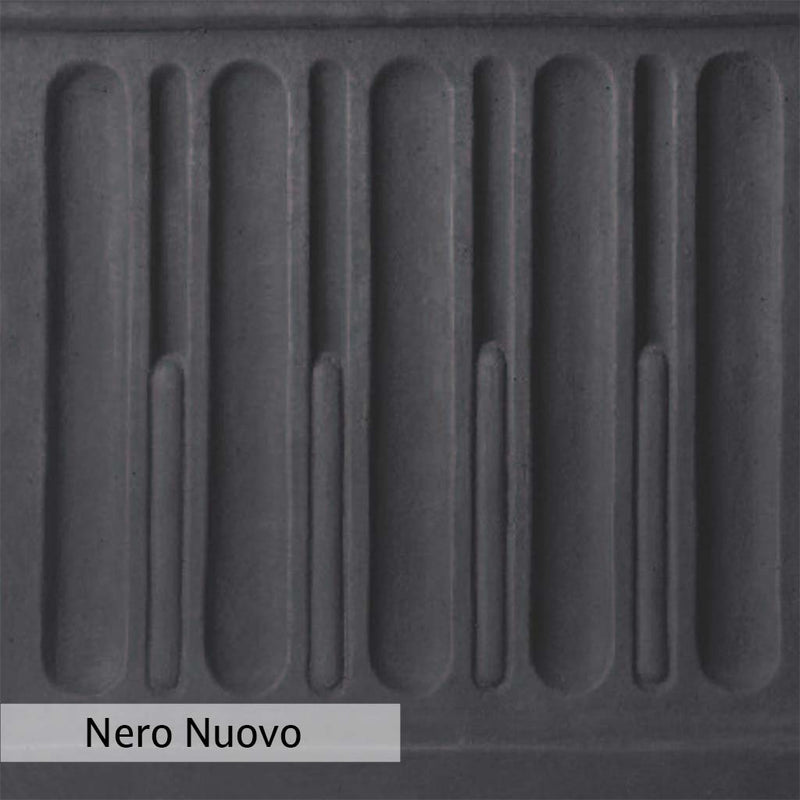 Nero Nuovo Patina for the Campania International Williamsburg Strapwork Leaf Urn, bold dramatic black patina for the garden.