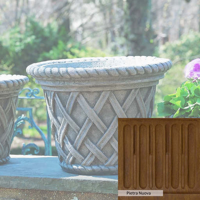 Campania International English Weave Large Planter