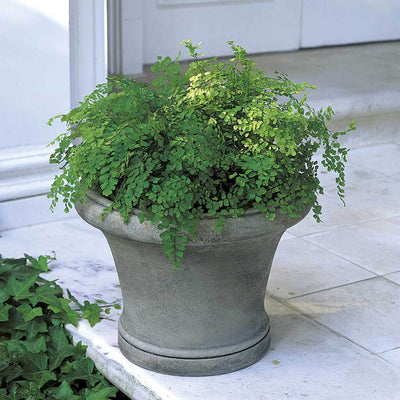 Campania International Westport Planter is shown in the Greystone Patina. Made from cast stone.