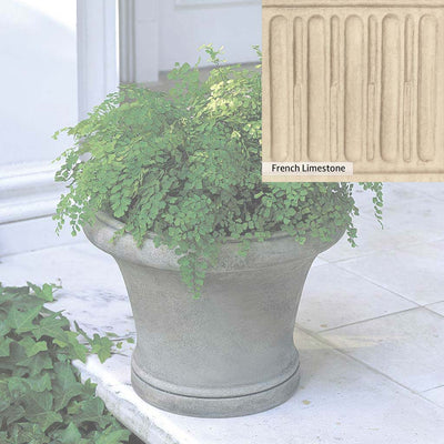 French Limestone Patina for the Campania International Westport Planter, old-world creamy white with ivory undertones.
