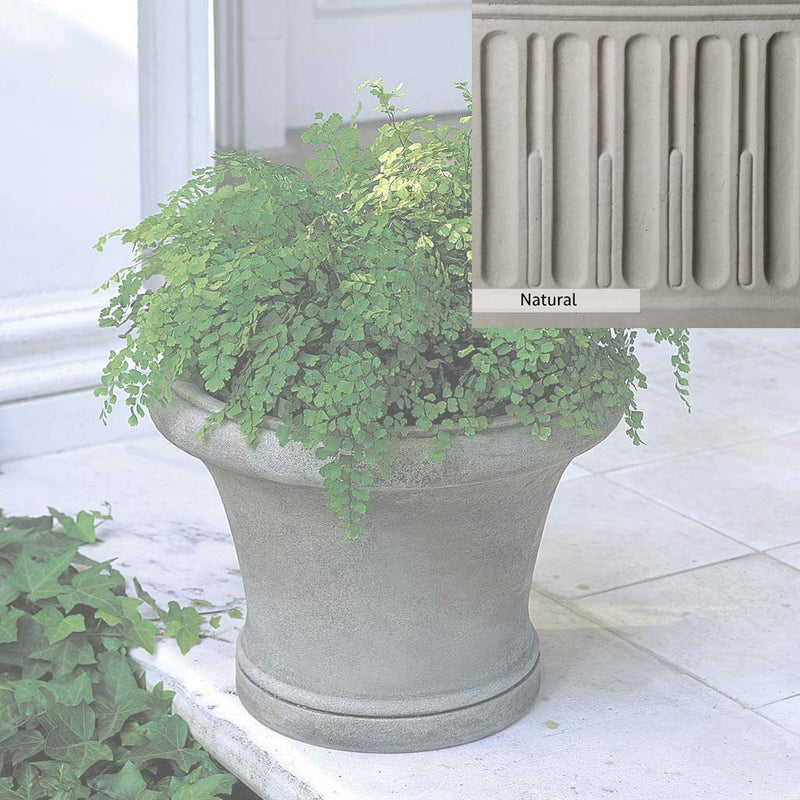 Natural Patina for theCampania International Westport Planter is unstained cast stone, the brightest and whitest finish that will age.