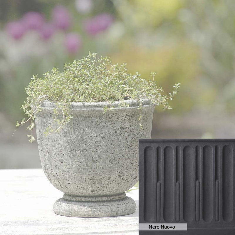 Nero Nuovo Patina for theCampania International Arles Planter, bold dramatic black patina for the garden.