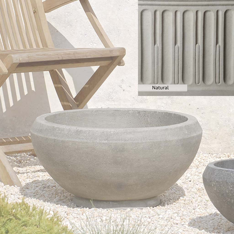 Natural Patina for theCampania International Giulia Medium Planter is unstained cast stone, the brightest and whitest finish that will age.