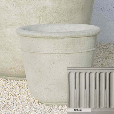 Natural Patina for theCampania International Carema Small Planter is unstained cast stone, the brightest and whitest finish that will age.