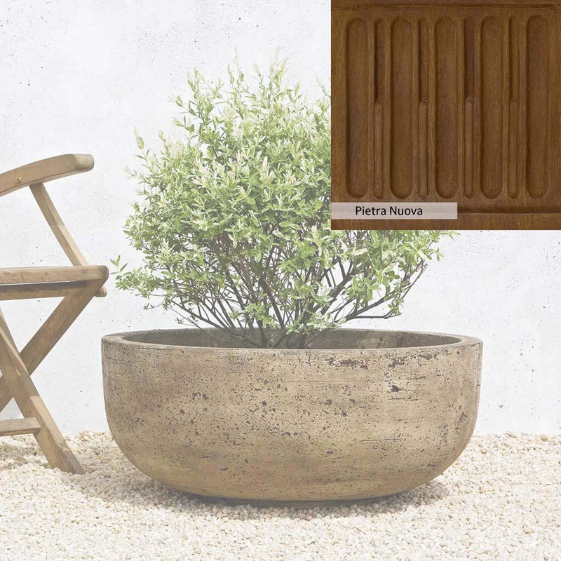 Pietra Nuova Patina for the Campania International Mesa Large Planter, a rich brown blended with black and orange.
