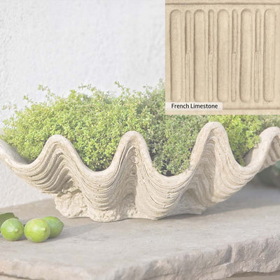 French Limestone Patina for the Campania International South Seas Planter, old-world creamy white with ivory undertones.