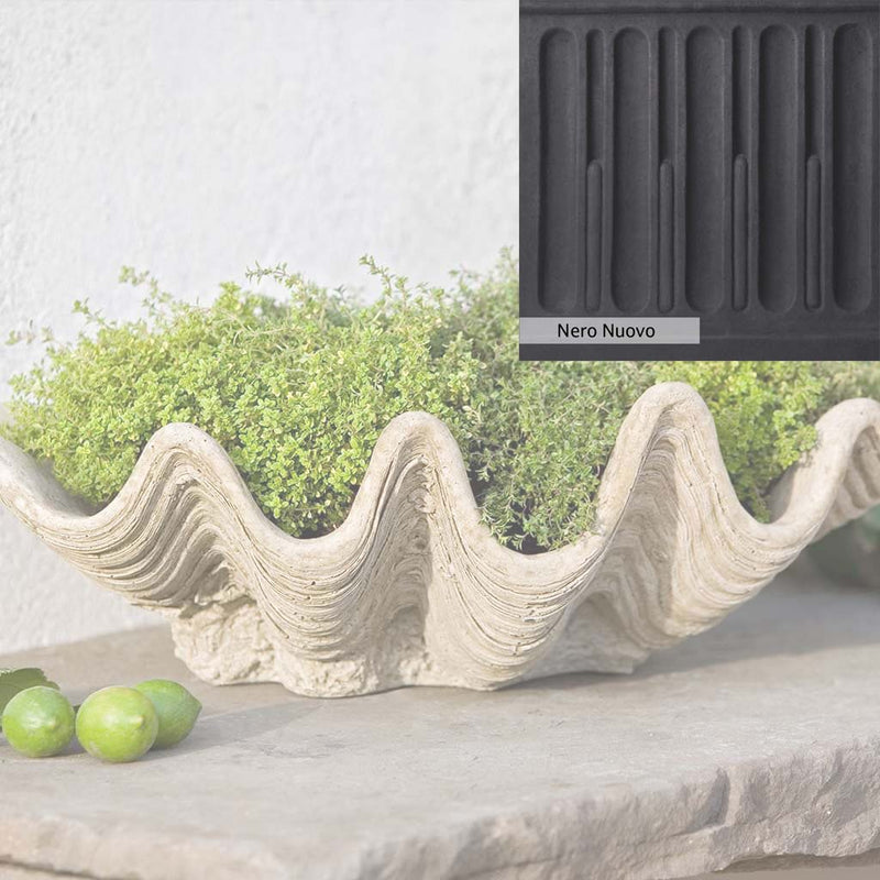 Nero Nuovo Patina for theCampania International South Seas Planter, bold dramatic black patina for the garden.