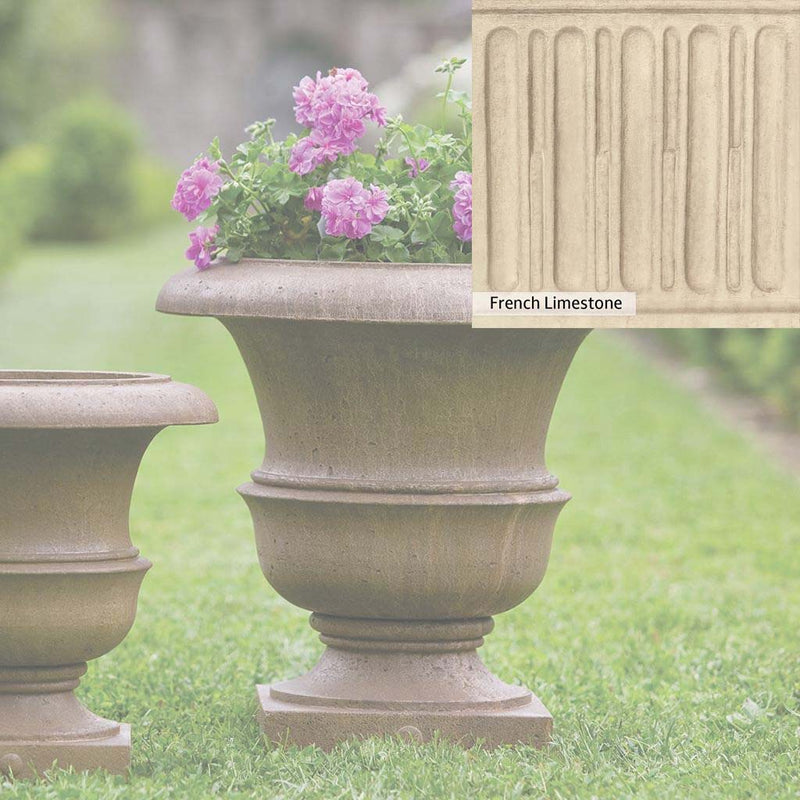 Ferro Rustico Nuovo Patina for the Campania International Williamsburg Wren Large Planter, red and orange blended in this striking color for the garden.