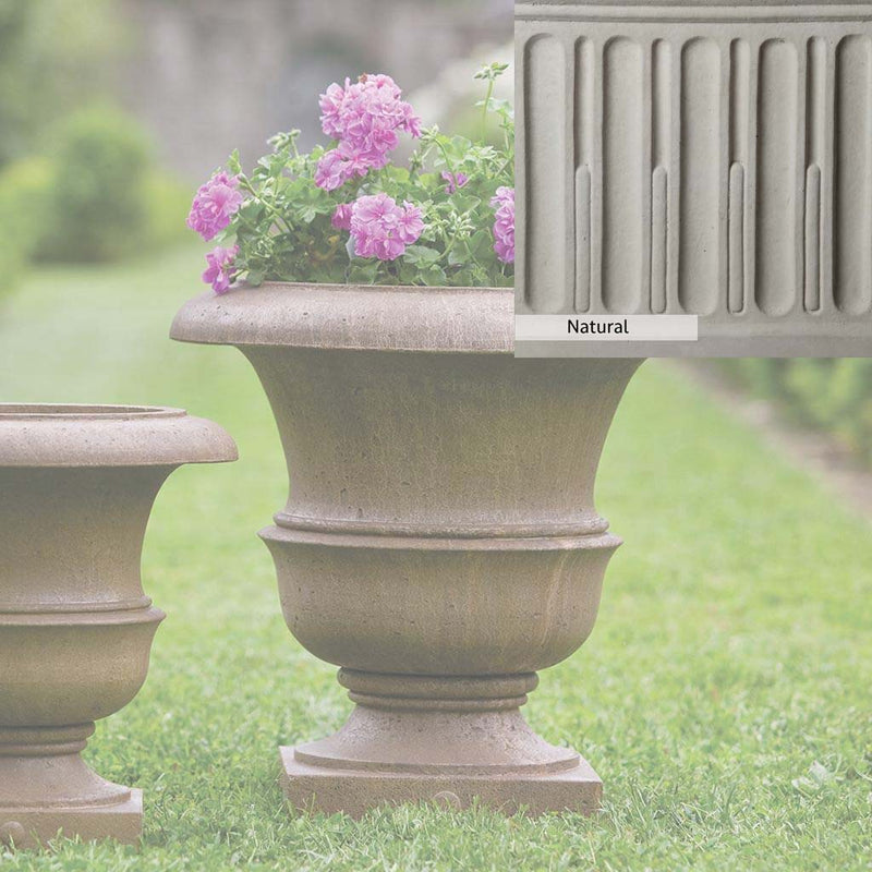 Natural Patina for theCampania International Williamsburg Wren Large Planter is unstained cast stone, the brightest and whitest finish that will age.