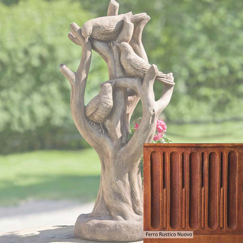 French Limestone Patina for the Campania International Morning Gossip Planter, old-world creamy white with ivory undertones.