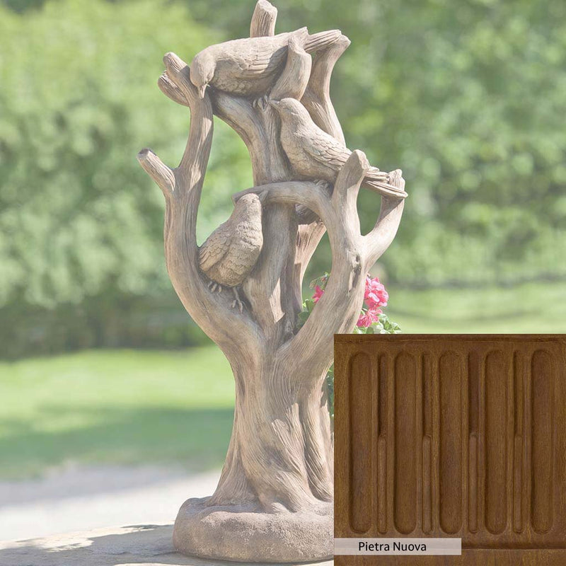 Pietra Nuova Patina for the Campania International Morning Gossip Planter, a rich brown blended with black and orange.