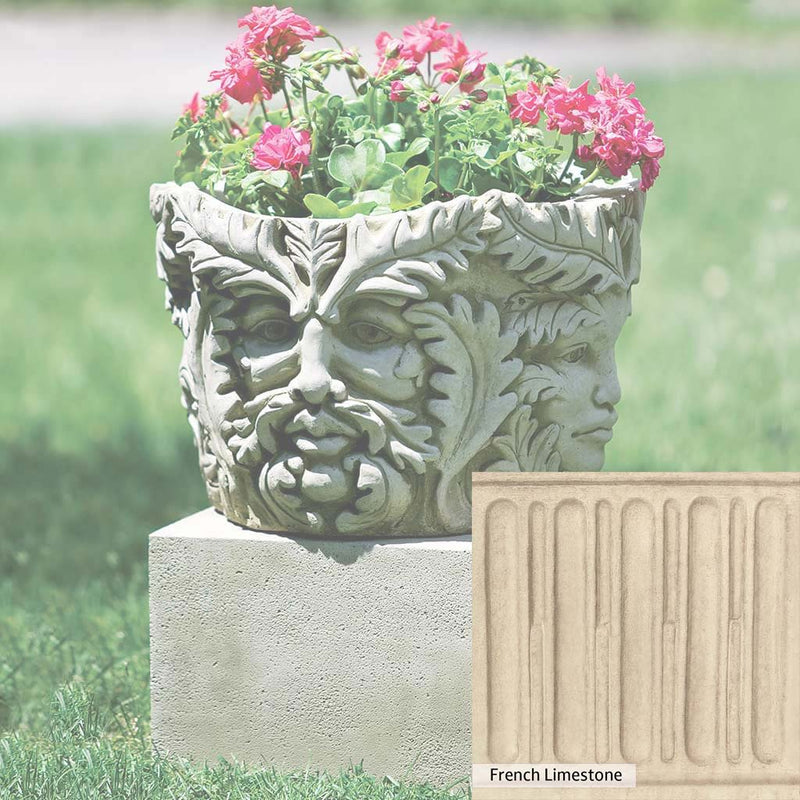 Ferro Rustico Nuovo Patina for the Campania International Sylvan Planter, red and orange blended in this striking color for the garden.