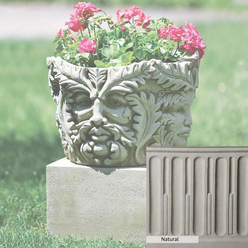 Natural Patina for theCampania International Sylvan Planter is unstained cast stone, the brightest and whitest finish that will age.