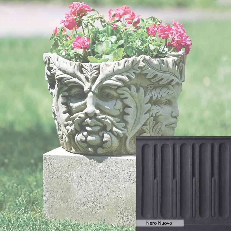 Nero Nuovo Patina for theCampania International Sylvan Planter, bold dramatic black patina for the garden.