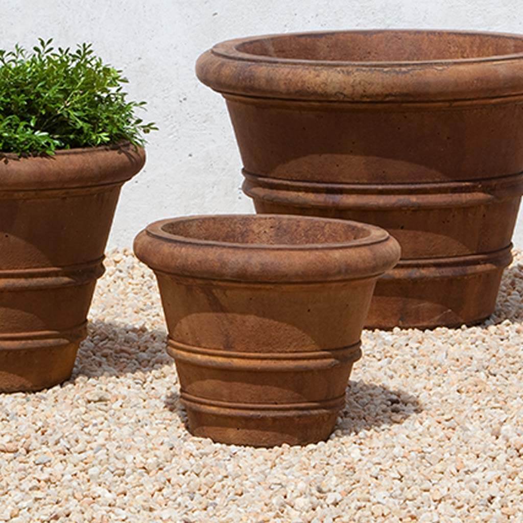 5 inch planter pots Campania International | Classic Rolled Rim 11.5-inch Planter Ferro Rustico Nuovo