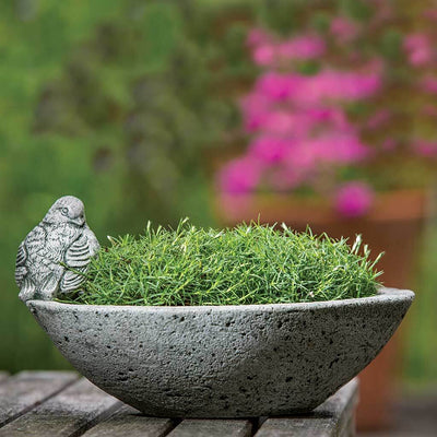 Campania International Aurielle Planter is shown in the Alpine Stone Patina. Made from cast stone.