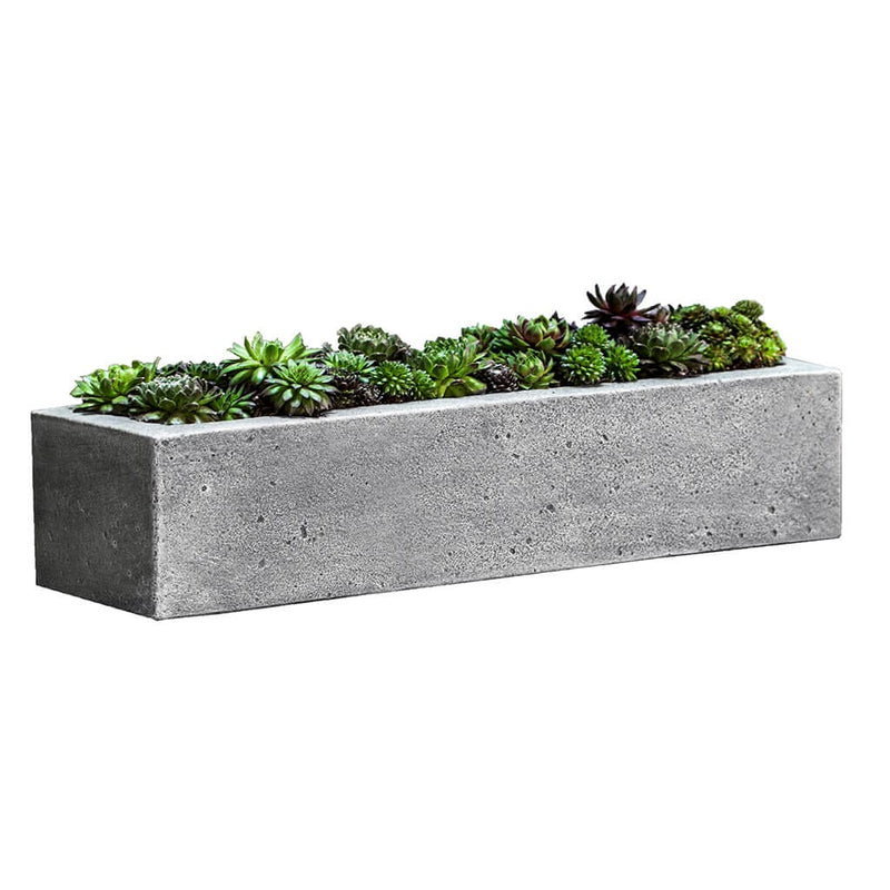 Campania International Basic Element Long Planter, displayed in the best-selling hand-applied color.