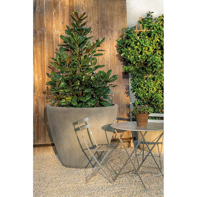 Campania International Series 1 - 42 x 36 Planter is shown in the Greystone Patina. Made from cast stone.