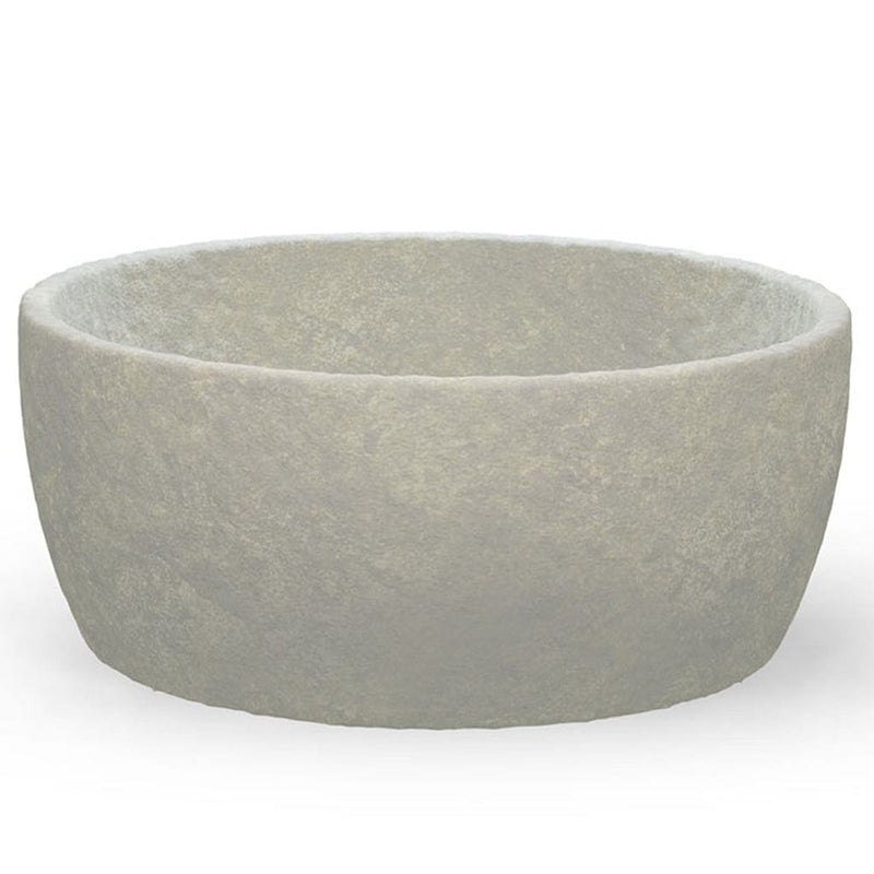 Campania International Series 2 - 48 x 20 Planter, detailed for shape and style, shown in the Greystone Patina. Made from cast stone.