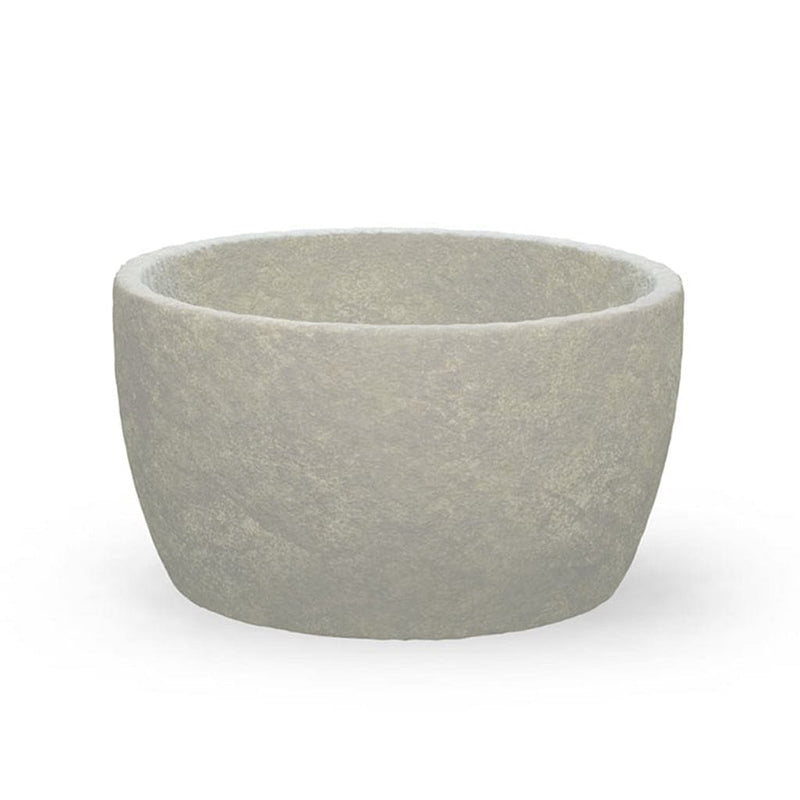 Campania International Series 2 - 36 x 20 Planter, detailed for shape and style, shown in the Greystone Patina. Made from cast stone.