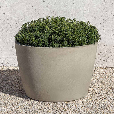 Campania International Series 2 - 24 x 16 Planter, detailed for shape and style, shown in the Greystone Patina. Made from cast stone.