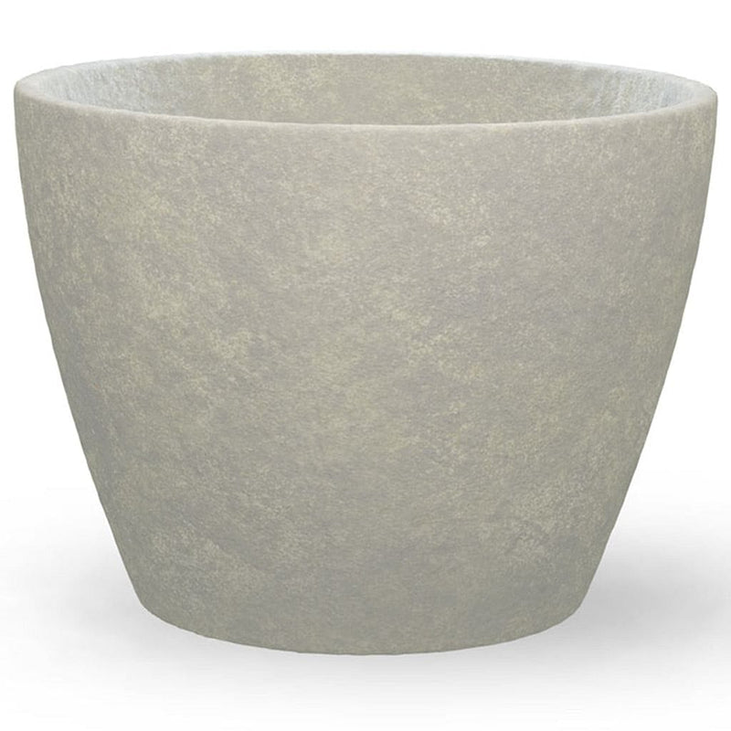 Campania International Series 1 - 48 x 36 Planter, detailed for shape and style, shown in the Greystone Patina. Made from cast stone.