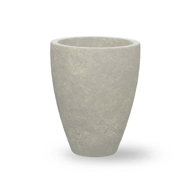 Campania International Series 3 - 23 x 30 Planter, detailed for shape and style, shown in the Greystone Patina. Made from cast stone.