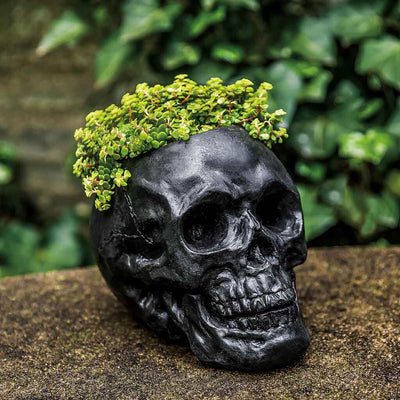 Campania International Skull Planter, displayed in the best-selling hand-applied color.