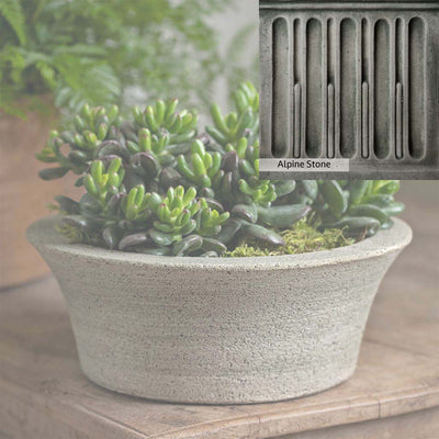 Alpine Stone Patina for the Campania International Bulb Planter, a medium gray with a bit of green to define the details.
