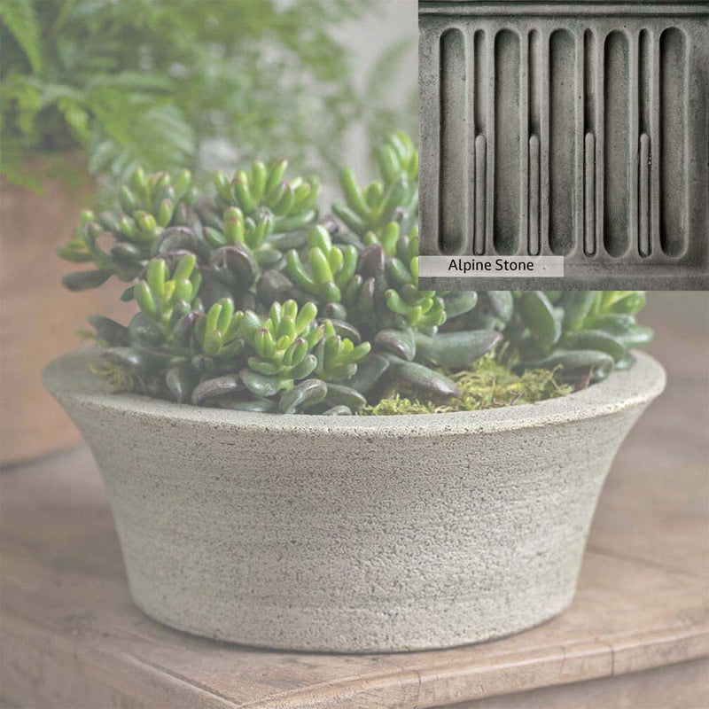 Alpine Stone Patina for the Campania International Bulb Planter, a medium gray with a bit of green to define the details.