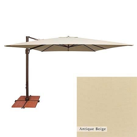 SimplyShade Bali 10' Square Cantilever Umbrella; Sunbrella / Antique Beige SimplyShade Bali 10' Square Cantilever Umbrella; Sunbrella / Antique Beige