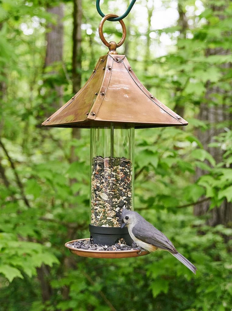 Good Directions Palazzo Bird Feeder in Polished Copper