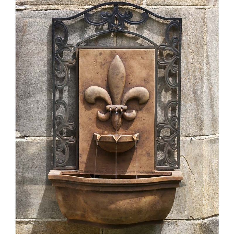 French Quarter Wall Fountain in Antique Terra Cotta by Tivoli