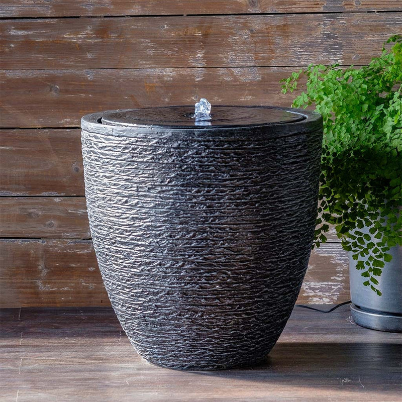 Vaso Moderno Fountain in Stone Grey by Tivoli