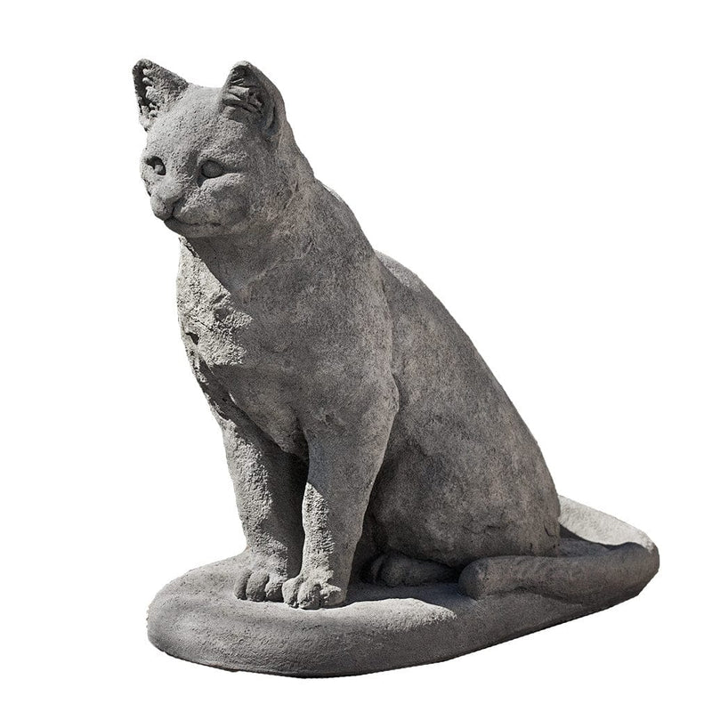 Alpine Stone Patina for the Campania International Garden Cat Statue, a medium gray with a bit of green to define the details